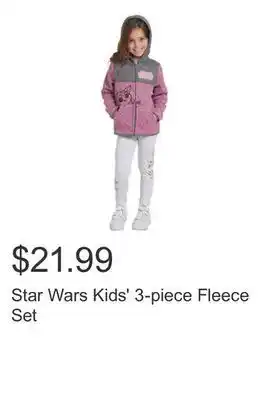 Costco Star wars kids' 3-piece fleece set offer