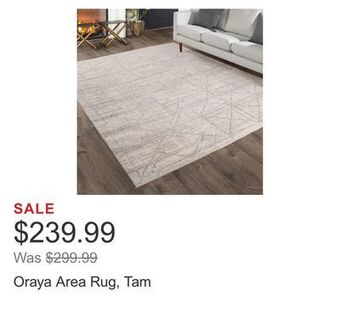 Costco Oraya area rug, tam offer