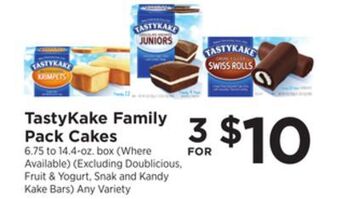 ShopRite Family pack cakes offer