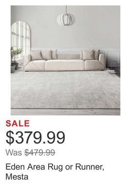 Costco Eden area rug or runner, mesta offer