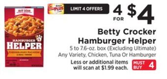 ShopRite Hamburger helper offer