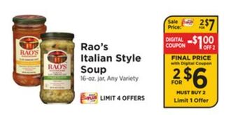 ShopRite Italian style soup offer