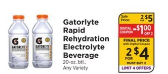 ShopRite Rapid rehydration electrolyte beverage offer