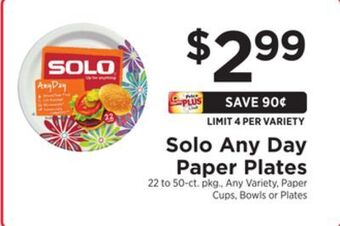 ShopRite Any day paper plates offer