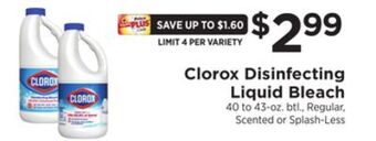 ShopRite Disinfecting liquid bleach offer