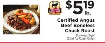 ShopRite Boneless chuck roast offer