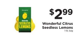 ShopRite Citrus seedless lemons offer