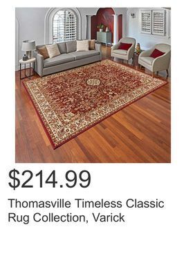 Costco Thomasville timeless classic rug collection, varick offer