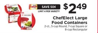 ShopRite Large food containers offer