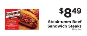 ShopRite Beef sandwich steaks offer