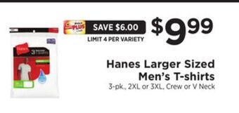 ShopRite Larger sized men's t-shirts offer