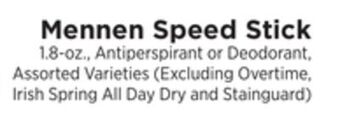 ShopRite Mennen speed stick offer