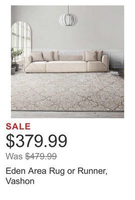 Costco Eden area rug or runner, vashon offer