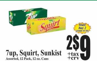 Baja Ranch 7up, squirt, sunkist offer