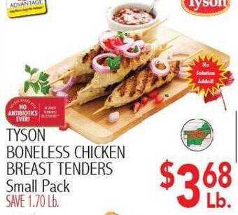 Ingles Markets Tyson boneless chicken breast tenders offer