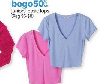 Bealls Juniors' basic tops offer