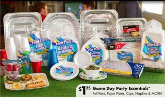 Dollar Tree Game day party essentials offer