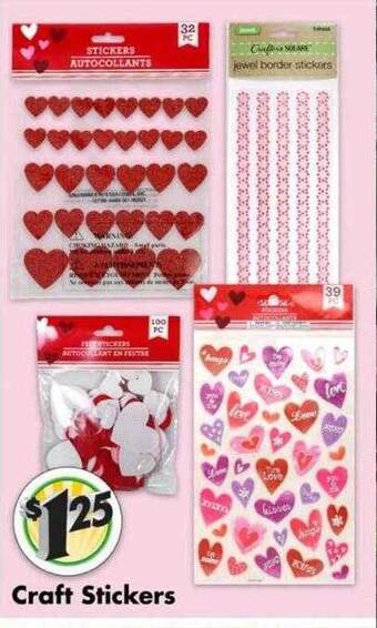 Dollar Tree Craft stickers offer