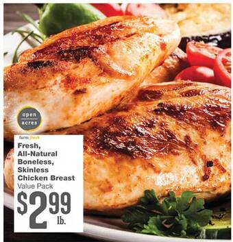 Forest Hills Food Fresh, all-natural boneless, skinless chicken breast offer