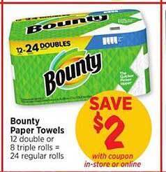 H-E-B Bounty paper towels offer