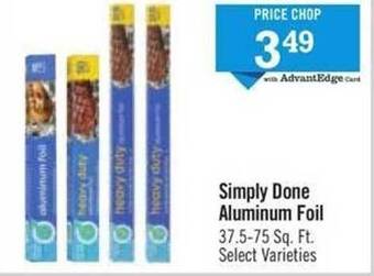 Price Chopper Simply done aluminum foil offer