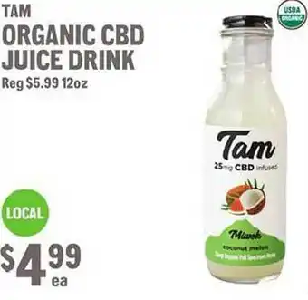 New Seasons Market Tam organic cbd juice drink offer