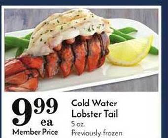 Pavilions Cold water lobster tail offer