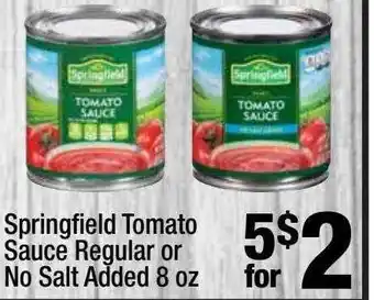 Super King Markets Springfield tomato sauce regular or no salt added offer