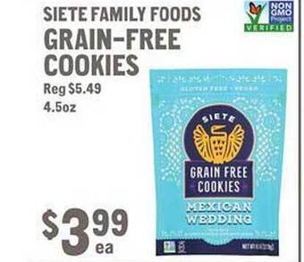 New Seasons Market Siete family foods grain-free cookies offer