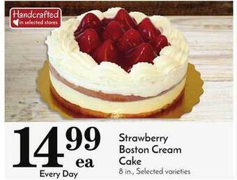 Pavilions Strawberry boston cream cake offer