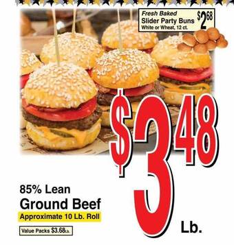 Super Saver 85% lean ground beef offer