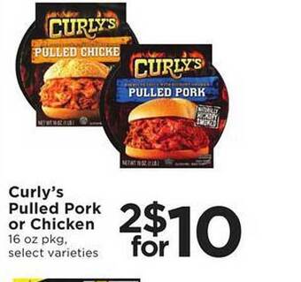SHOPPERS Curly's pulled pork or chicken offer