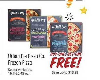 Sprouts Farmers Market Urban pie pizza co frozen pizza offer