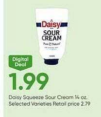Stater Bros Daisy squeeze sour cream offer
