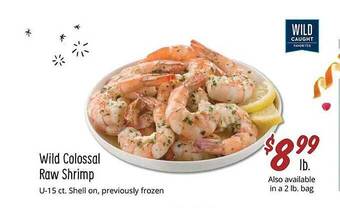 Sprouts Farmers Market Wild colossal raw shrimp offer