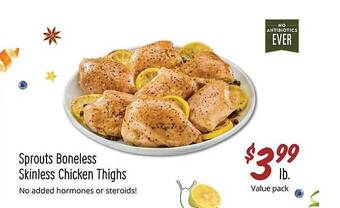 Sprouts Farmers Market Sprouts boneless skinless chicken thighs offer