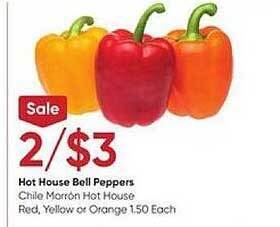 Stater Bros Hot house bell peppers offer