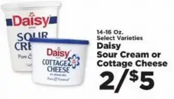 IGA Daisy Sour Cream or Cottage Cheese 14-16 Oz. offer