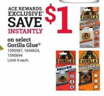 Ace Hardware Gorilla glue offer