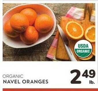 Albertsons Organic navel oranges offer