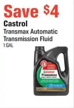 AutoZone Castrol transmax automatic transmission fluid offer