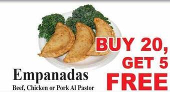 Baja Ranch Empanadas offer
