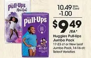 City Market Huggies pull-ups jumbo pack offer
