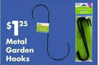 Dollar Tree Metal garden hooks offer