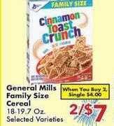 Fairplay General mills family size cereal offer