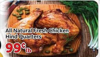 Fareway All natural fresh chicken hind quarters offer