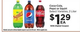 Food 4 Less Coca-cola, pepsi or squirt offer