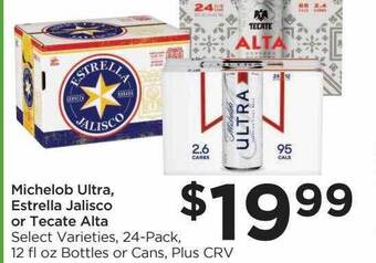 Food 4 Less Michelob ultra, estrella jalisco or tecate alta offer