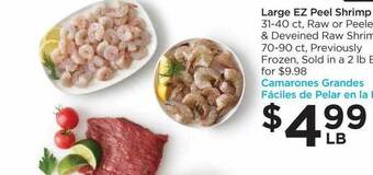 Food 4 Less Large ez peel shrimp offer