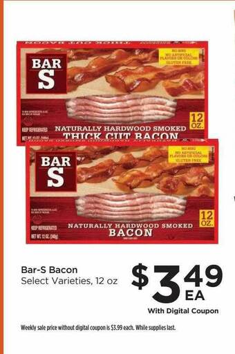 Food 4 Less Bar-s bacon offer